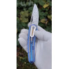 SPINNAKER авторський складаний ніж ручної роботи KUSTOM KNIVES, сталь - Damasteel Bifrost, 61-62 HRC, купити замовити в Україні